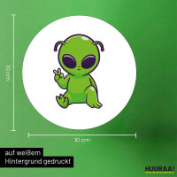 Aufkleber Alien Comic 10cm