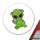 Aufkleber Alien Comic 10cm