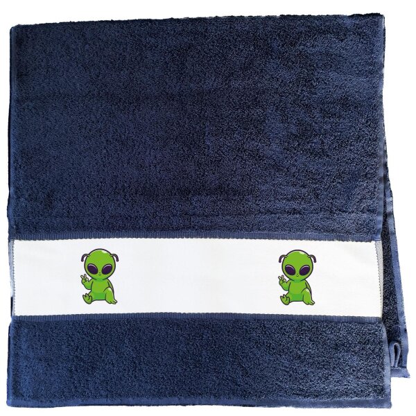 Handtuch Alien Comic 50x100cm French Navy