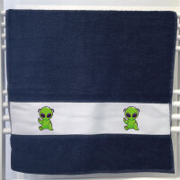 Sporthandtuch Alien Comic 50x100cm French Navy