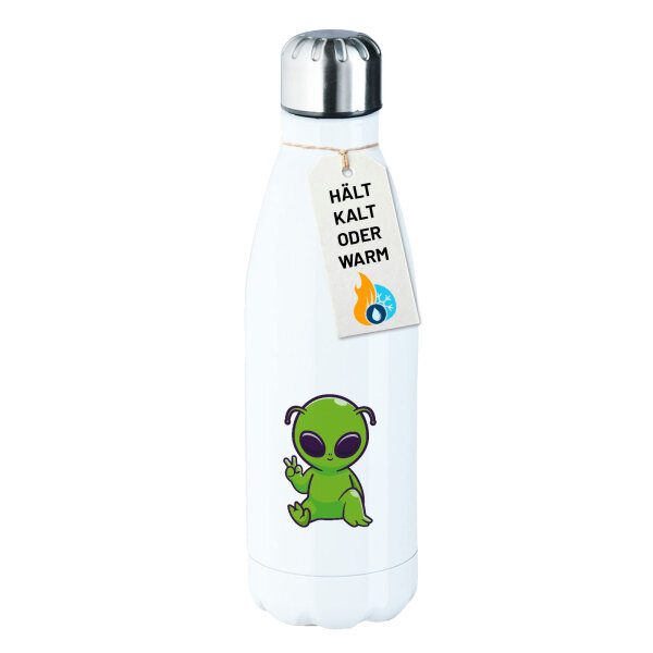 Edelstahl-Trinkflasche Alien Comic 500ml Wasserflasche