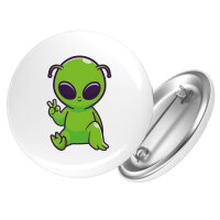 Button Alien Comic rund
