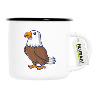 Emaille Tasse Adler Comic 300ml Vintage Emaille Becher