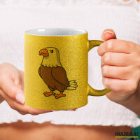 Glitzertasse Adler Comic 330ml