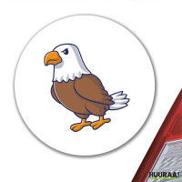 Aufkleber Adler Comic 10cm rund