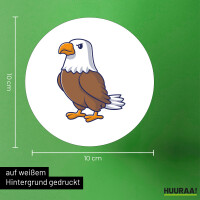 Aufkleber Adler Comic 10cm