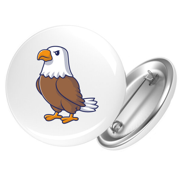 Button Adler Comic rund