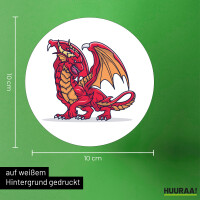 Aufkleber Drache Comic 10cm