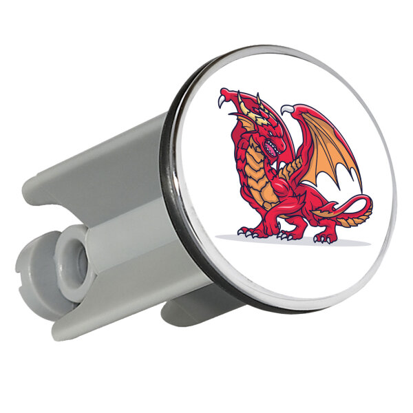Waschbeckenstöpsel Drache Comic 4cm Abflussstopfen