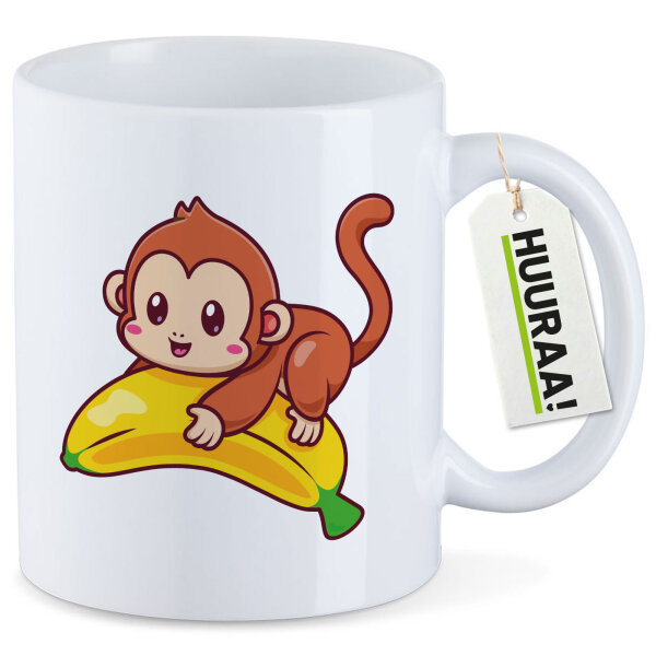 Kaffeetasse Süßer Affe Comic 330ml