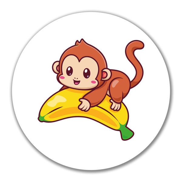 Aufkleber Süßer Affe Comic 10cm