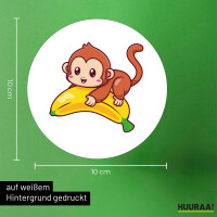Aufkleber Süßer Affe Comic 10cm