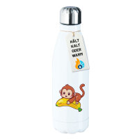 Trinkflasche Süßer Affe Comic 500ml Edelstahl...
