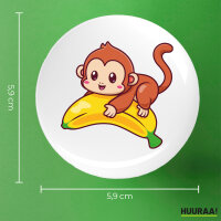 Button Süßer Affe Comic