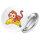 Button Süßer Affe Comic rund