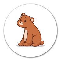 Aufkleber Bär Comic 10cm