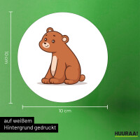 Aufkleber Bär Comic 10cm