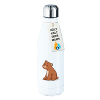 Trinkflasche Bär Comic 500ml Edelstahl Wasserflasche