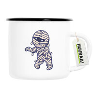 Emaille Tasse Mumie Comic 300ml Vintage Emaille Becher