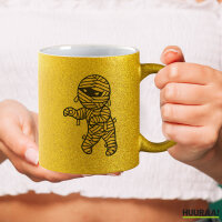 Glitzertasse Mumie Comic 330ml