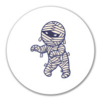 Aufkleber Mumie Comic 10cm rund