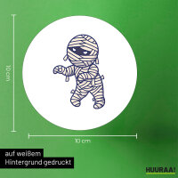 Aufkleber Mumie Comic 10cm rund