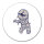Aufkleber Mumie Comic 10cm rund