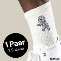 Unisex Socken Mumie Comic Größe 37/46 White...