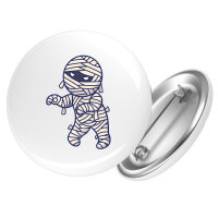 Button Mumie Comic rund