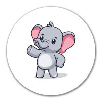 Aufkleber Elefant Comic 10cm