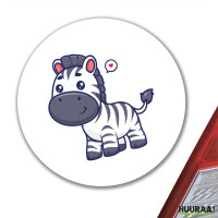 Aufkleber Zebra Comic 10cm rund