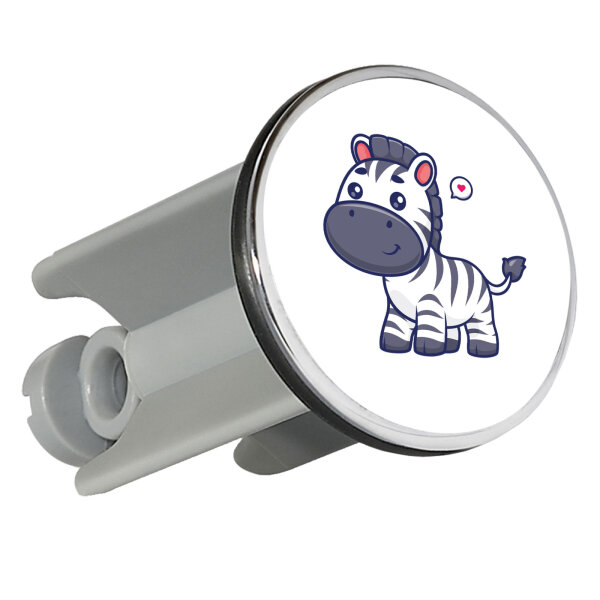 Waschbeckenstöpsel Zebra Comic 4cm