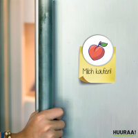 Magnet Pfirsich Comic 59mm Kühlschrankmagnet