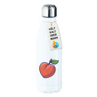 Trinkflasche Pfirsich Comic 500ml Edelstahl Wasserflasche