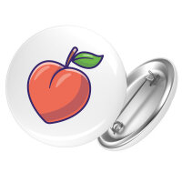 Button Pfirsich Comic rund
