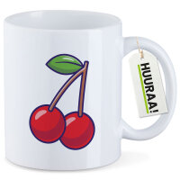 Kaffeetasse Kirsche Comic 330ml