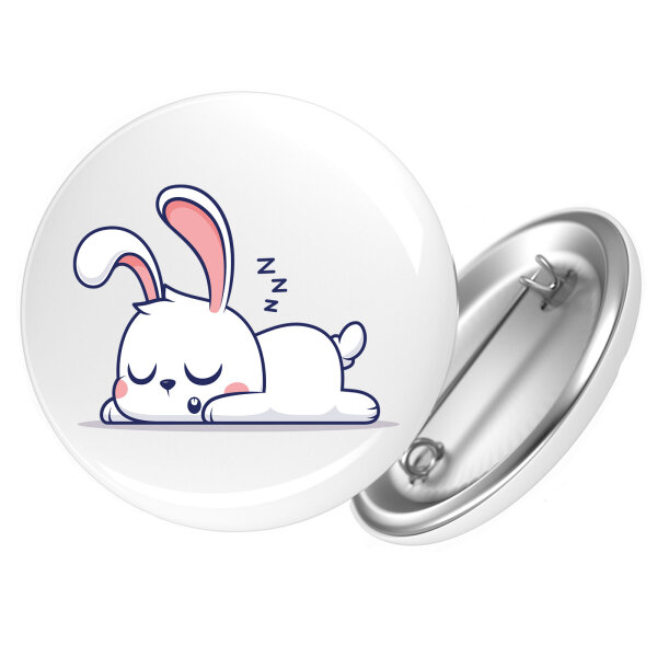 Button Hase Comic rund