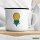 Emaille Tasse Ananas Comic 300ml Vintage Emaille Becher