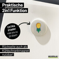 Magnet Ananas Comic 59mm Kühlschrankmagnet