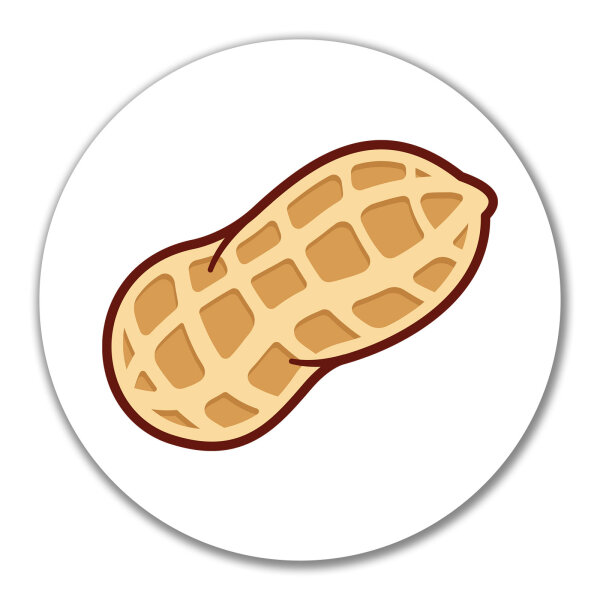 Aufkleber Erdnuss Comic 10cm rund