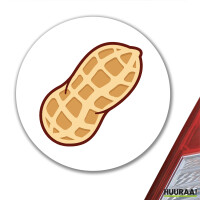 Aufkleber Erdnuss Comic 10cm rund