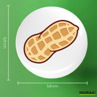 Button Erdnuss Comic rund