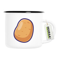 Emaille Tasse Kartoffel Comic 300ml Vintage