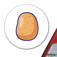 Aufkleber Kartoffel Comic 10cm rund