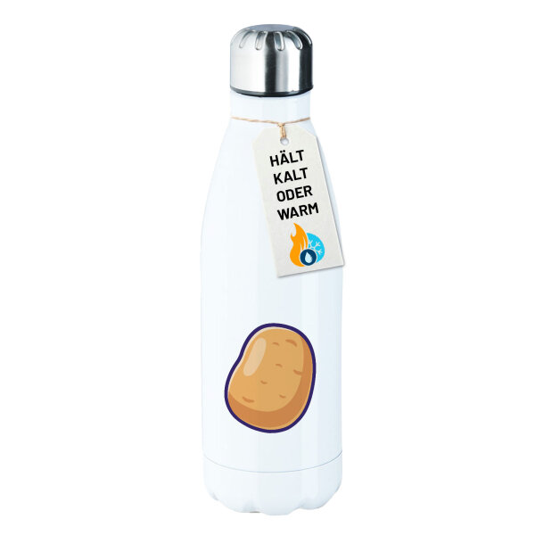 Trinkflasche Kartoffel Comic 500ml Edelstahl Wasserflasche