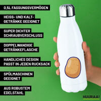 Trinkflasche Kartoffel Comic 500ml Edelstahl Wasserflasche