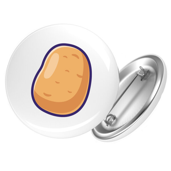 Button Kartoffel Comic rund