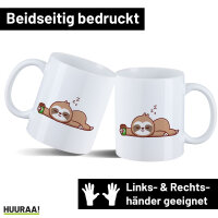 Kaffeetasse schlafendes Faultier Comic 330ml