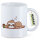Kaffeetasse schlafendes Faultier Comic 330ml