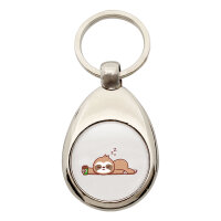 Schlüsselanhänger schlafendes Faultier Comic